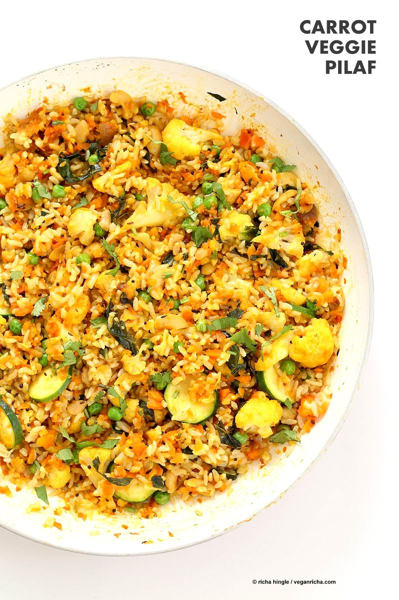 Vegetarian Brown Rice Recipe
 Ve able Carrot Fried Rice Carrot Veggie Turmeric Pilaf