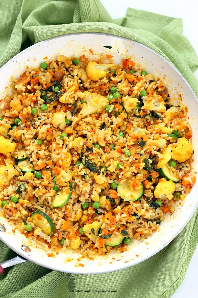 Vegetarian Brown Rice Recipe
 Ve able Carrot Fried Rice Carrot Veggie Pilaf Vegan