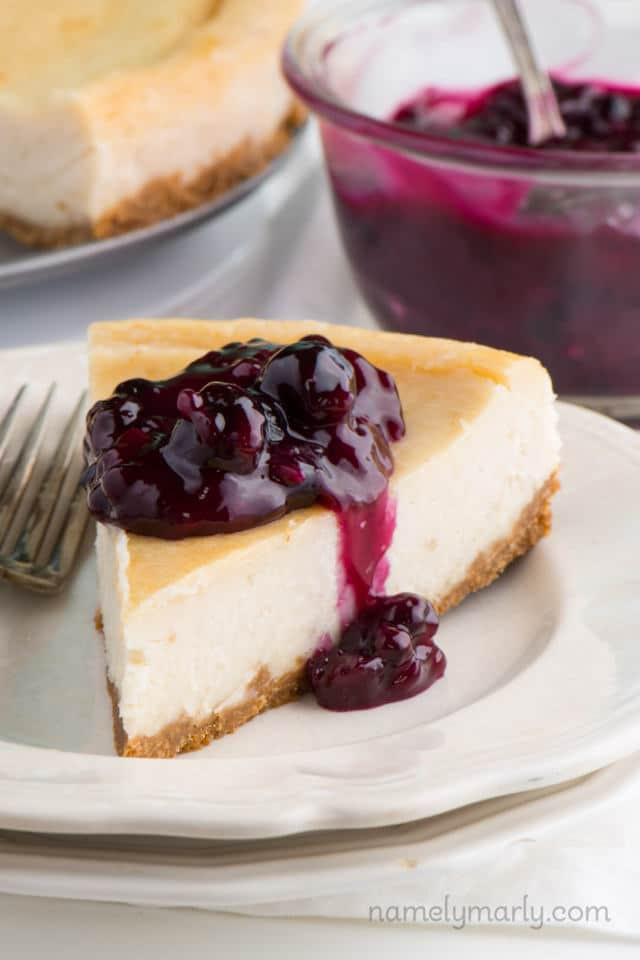 Vegetarian Cheese Cake
 Vegan New York Style Cheesecake with Blueberry Topping