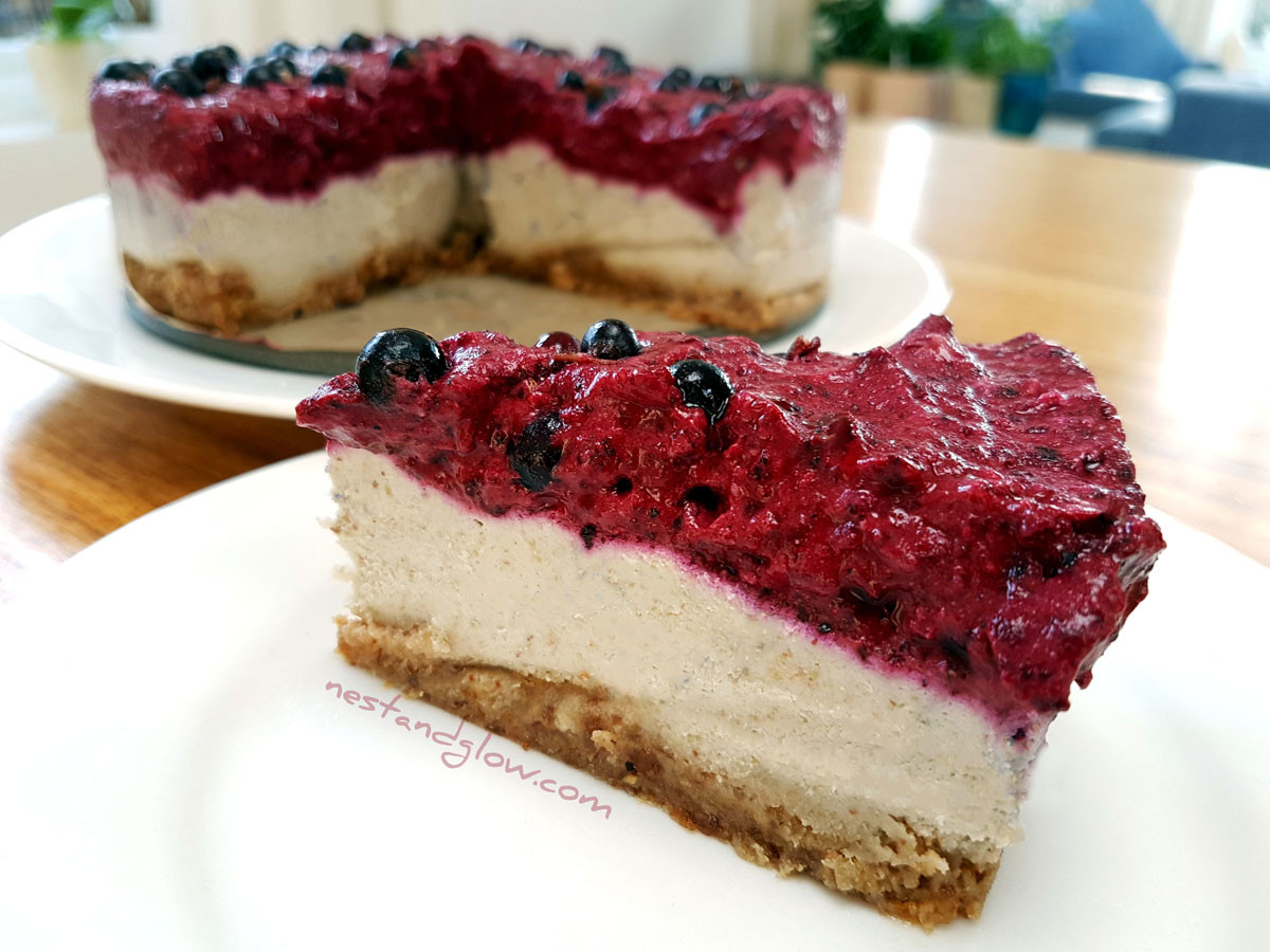 Vegetarian Cheese Cake
 Blackcurrant Cashew Vegan Cheesecake Dreamcake Nest and Glow