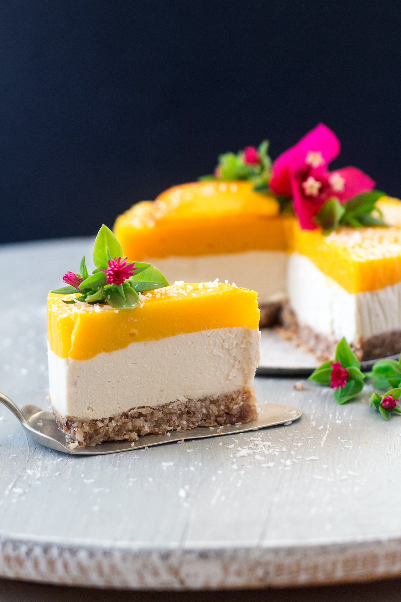 Vegetarian Cheese Cake
 Vegan mango and ginger cheesecake Lazy Cat Kitchen