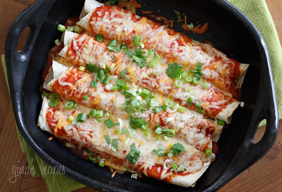 Vegetarian Cheese Enchiladas Recipe
 Cheesy Zucchini Enchiladas