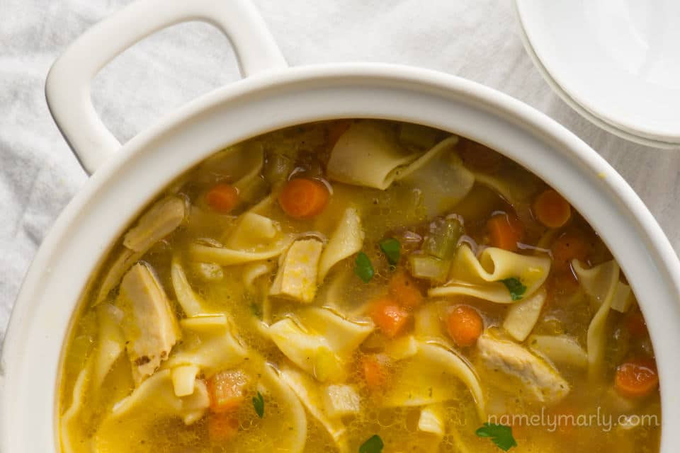 Vegetarian Chicken Noodle Soup
 Easy Vegan Chicken Noodle Soup Namely Marly