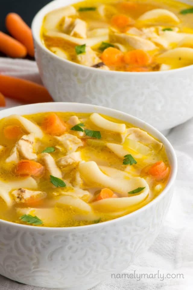 Vegetarian Chicken Noodle Soup
 Easy Vegan Chicken Noodle Soup Namely Marly