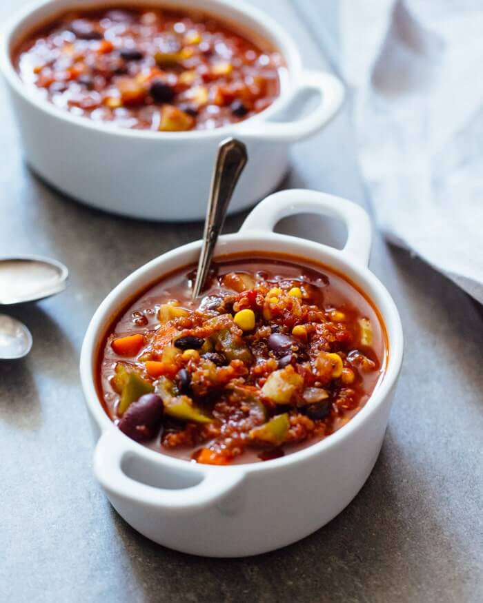 Vegetarian Chili Black Bean
 Vegan Black Bean & Quinoa Chili – A Couple Cooks