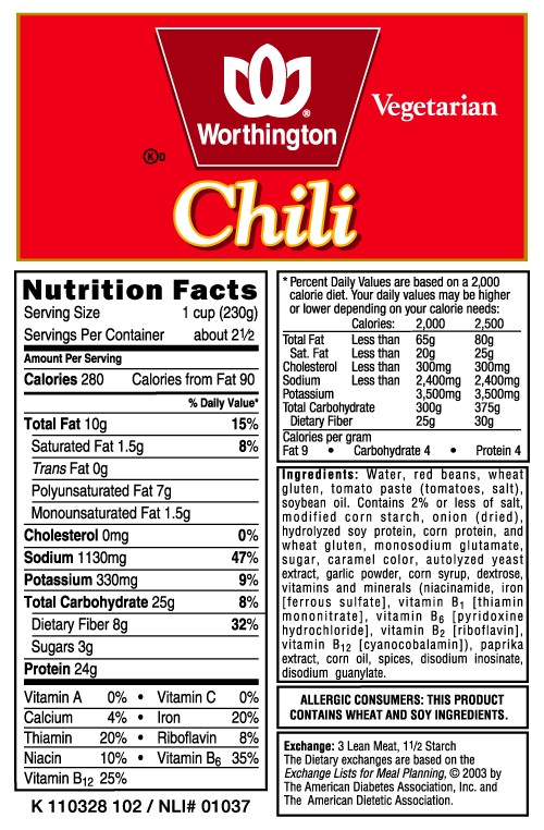 Vegetarian Chili Nutrition
 Chili canned – ClarkDistributing