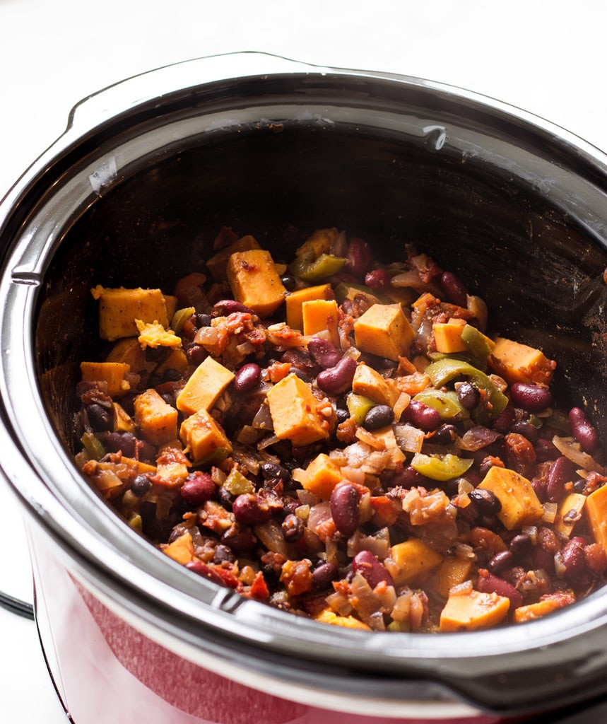 Vegetarian Chili Slow Cooker Recipe Sweet Potato
 Ve arian Sweet Potato Chili If You Give a Blonde a Kitchen