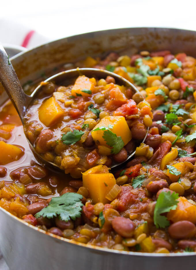 Vegetarian Chili With Squash
 Lentil and Butternut Squash Chili