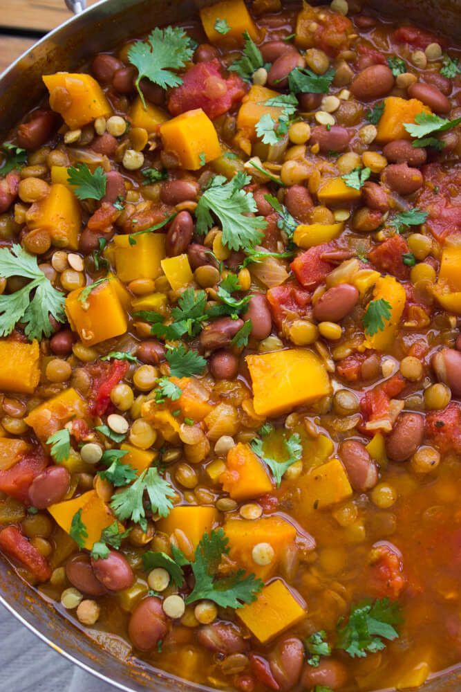 Vegetarian Chili With Squash
 Lentil and Butternut Squash Chili