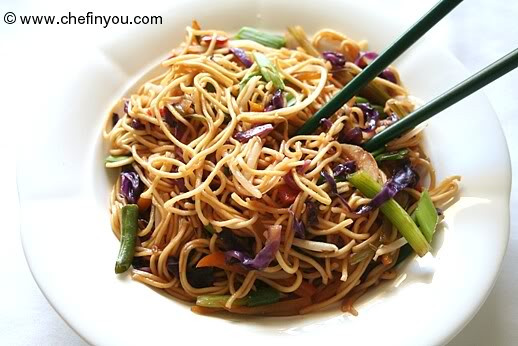 Vegetarian Chinese Noodle Recipes
 Ve arian Hakka Noodles recipe