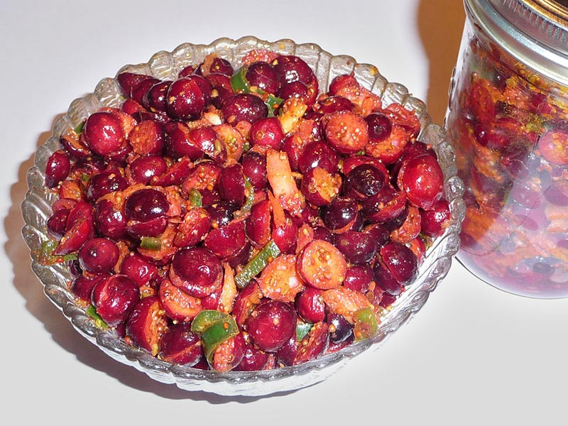 Vegetarian Cranberry Recipes
 Cranberry Relish Pickle Manjula s Kitchen Indian
