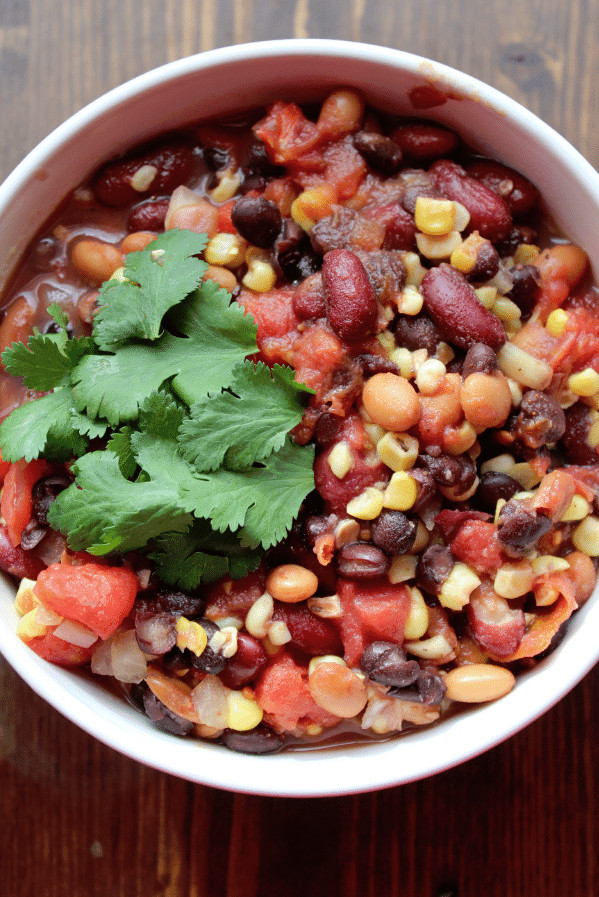 Vegetarian Crock Pot Chili Recipe
 Crock Pot Ve arian Three Bean Chili