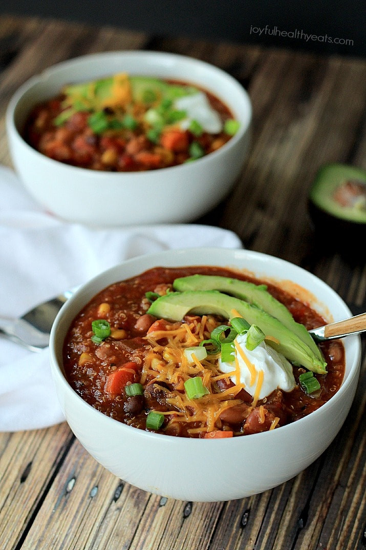 Vegetarian Crock Pot Chili Recipe
 Crock Pot Quinoa Ve arian Chili