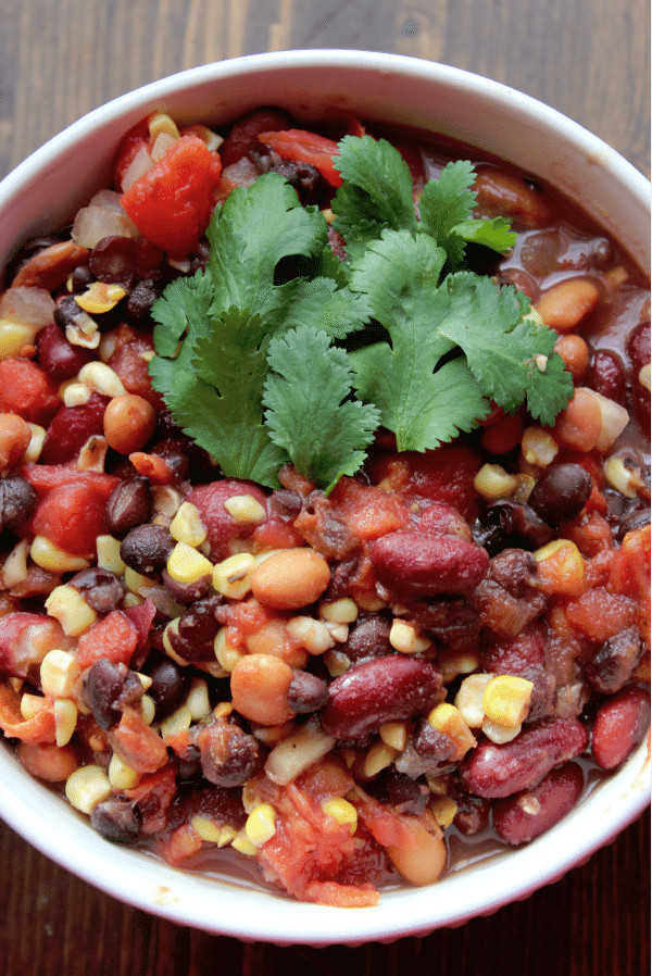 Vegetarian Crock Pot Chili Recipe
 Crock Pot Ve arian Three Bean Chili