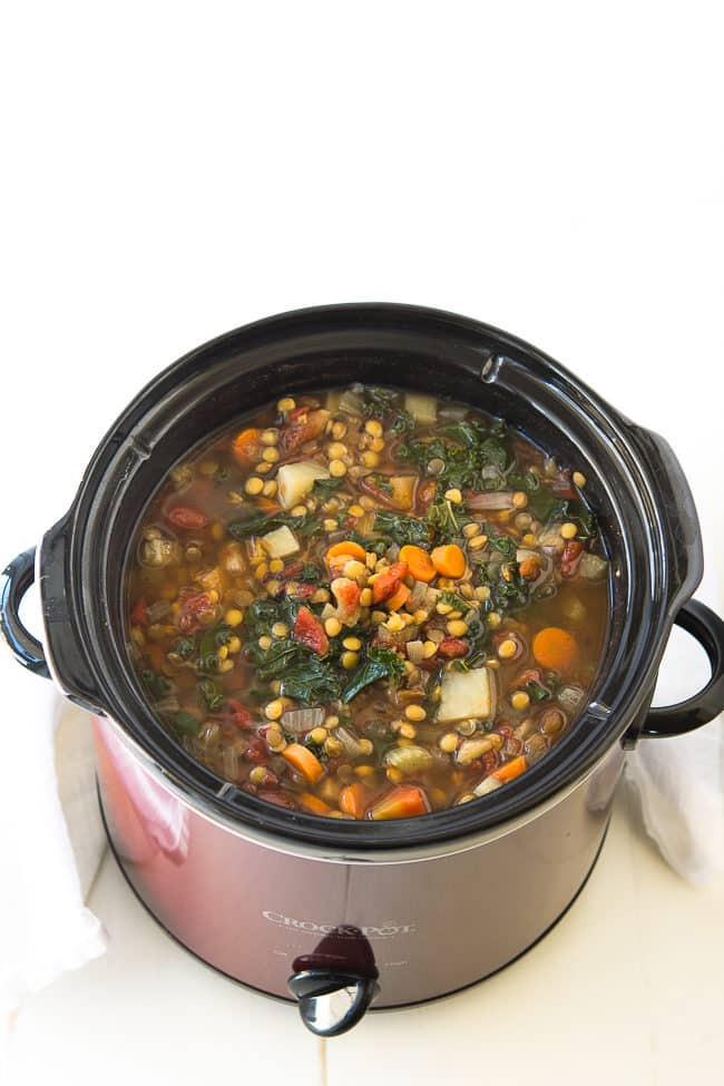 Vegetarian Crockpot Soup Recipes Crock Pot Ve able Lentil Soup