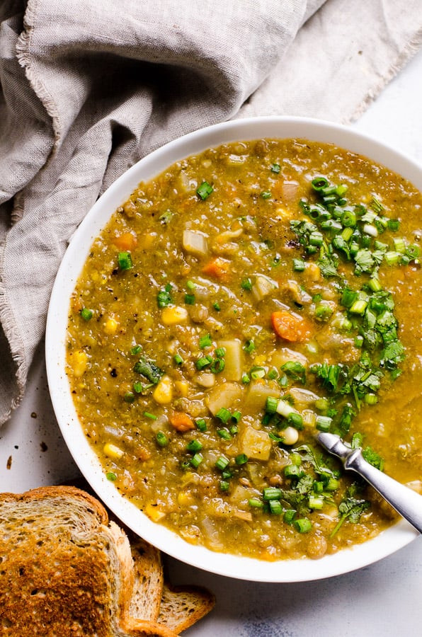 Vegetarian Crockpot Soup Recipes Slow Cooker Ve arian Lentil Soup iFOODreal Healthy