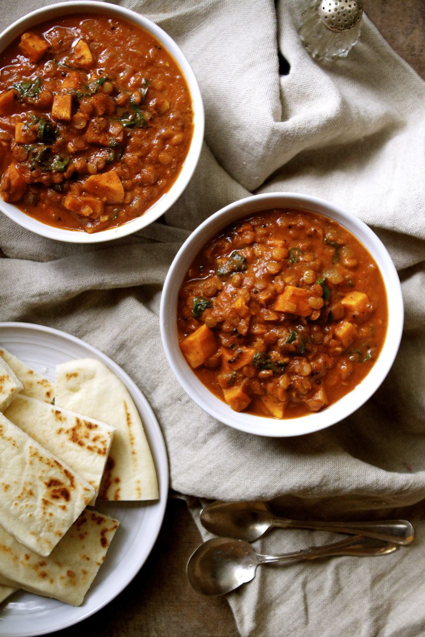 Vegetarian Curry Recipes With Coconut Milk
 Lentil Ve able Curry with Tomato & Coconut Milk in