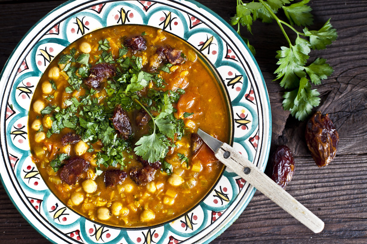 Vegetarian Date Recipes
 harira soup ve arian