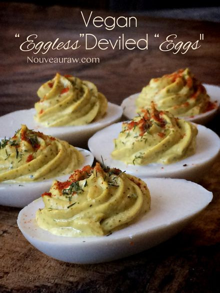 Vegetarian Easter Recipes Main Dish
 Vegan “Eggless” Deviled “Eggs recipe at nouveauraw