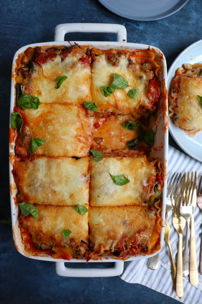 Vegetarian Eggplant Lasagna Recipe
 Roasted Zucchini and Eggplant Lasagna • Hip Foo Mom