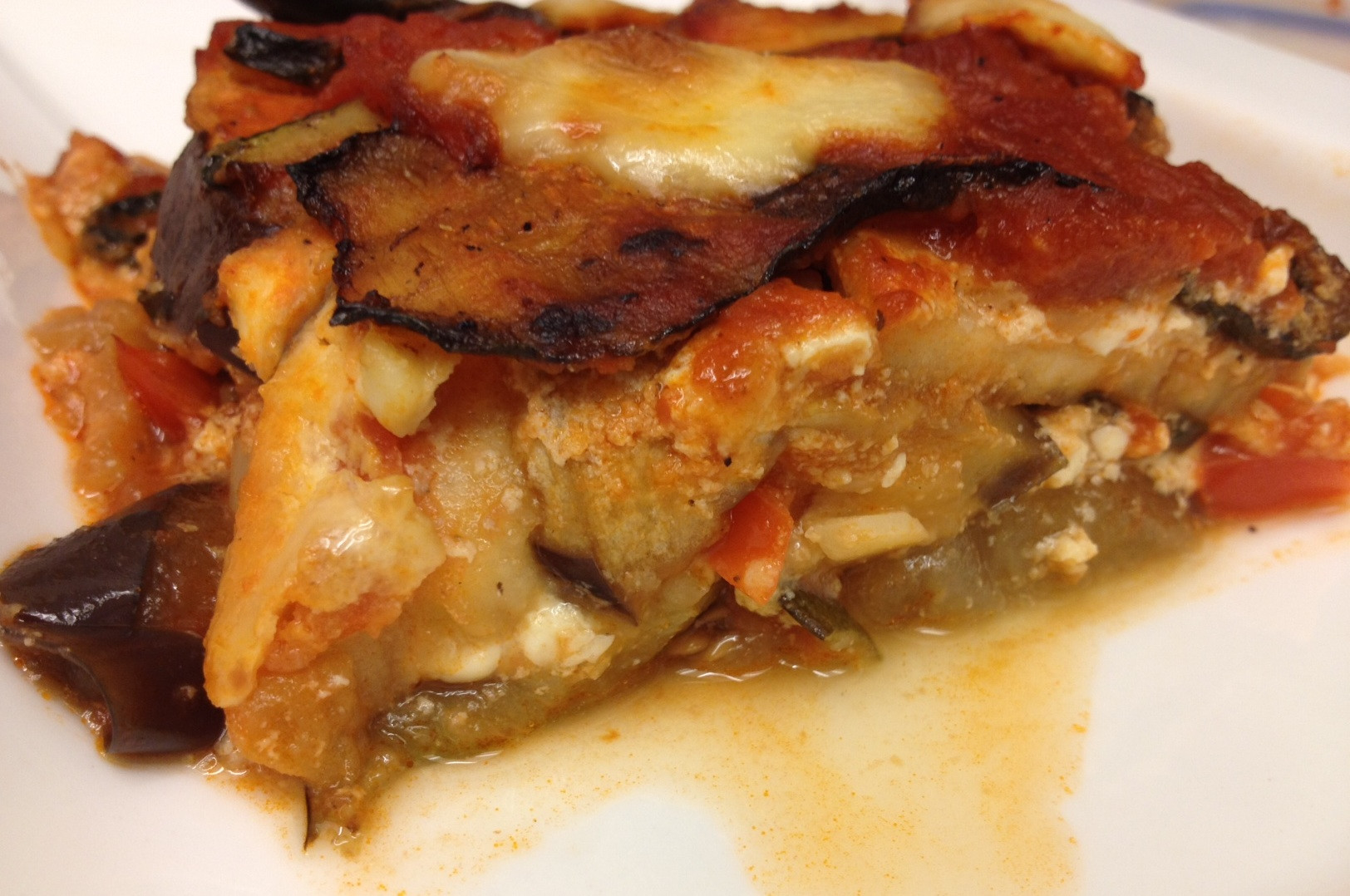 Vegetarian Eggplant Lasagna Without Noodles
 Noodle less Ve arian Lasagna