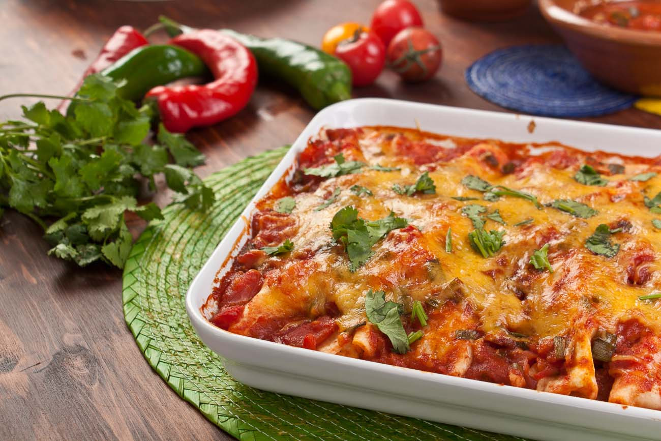 Vegetarian Enchiladas Recipes
 Mexican Ve arian Bean & Cheese Enchiladas Recipe by