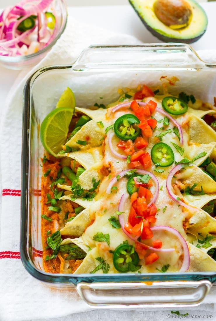 Vegetarian Enchiladas Recipes
 Chipotle Tofu Sofritas Ve arian Enchiladas Recipe