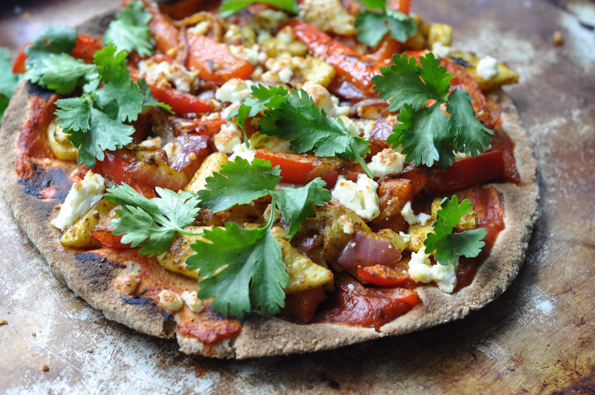 Vegetarian Flatbread Pizza Recipes
 Curried Ve able Flatbread Pizza Suburble