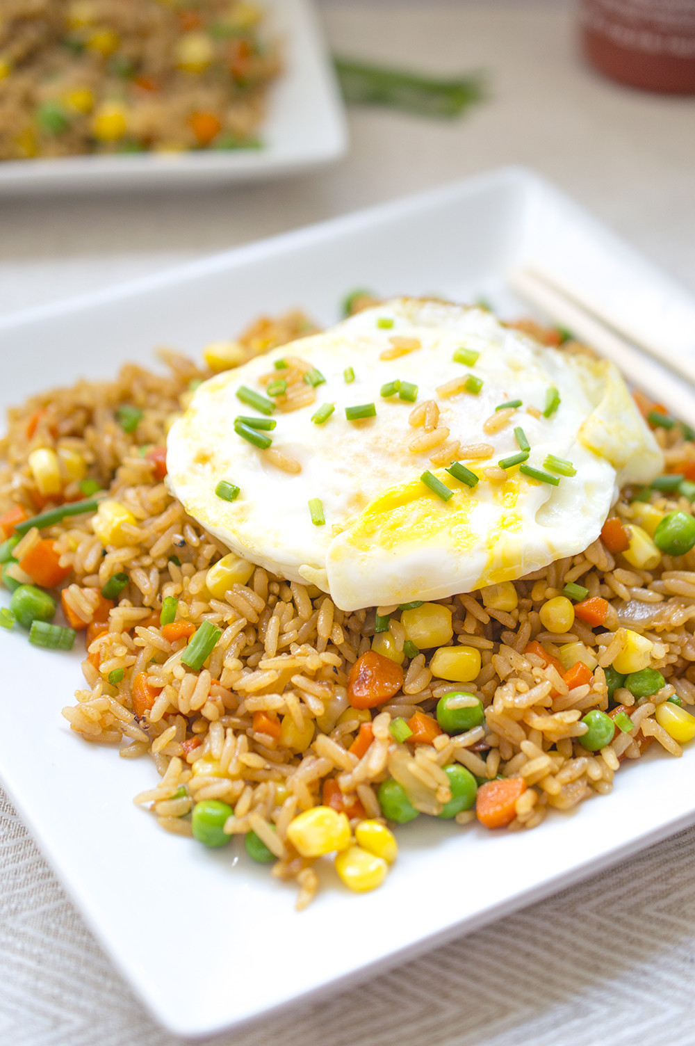 Vegetarian Fried Rice With Egg
 Ve able Fried Rice