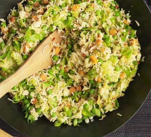 Vegetarian Fried Rice With Egg
 Spicy ve able egg fried rice recipe