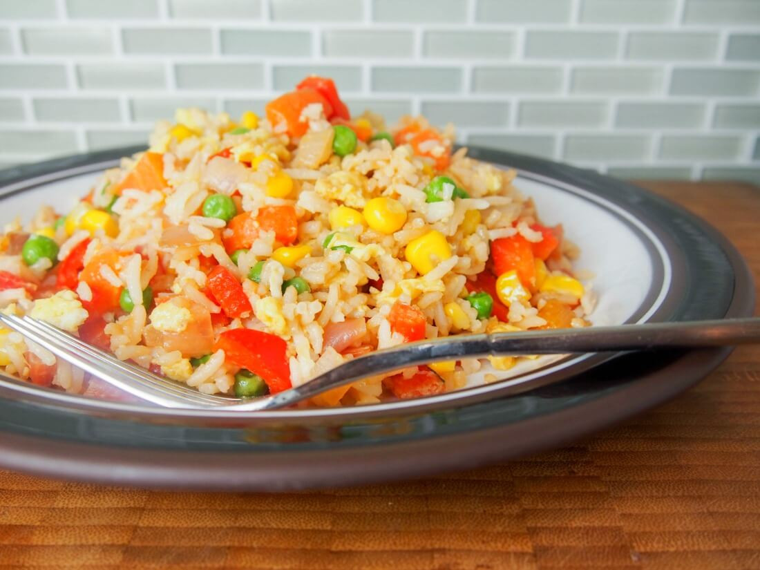 Vegetarian Fried Rice With Egg
 Ve able egg fried rice Caroline s Cooking