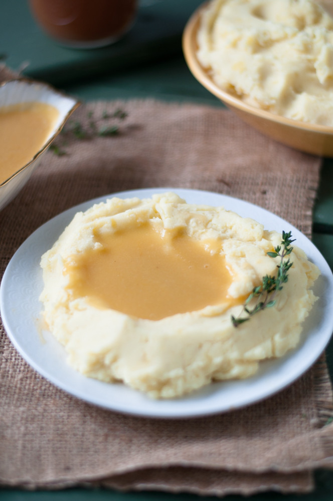 Vegetarian Gravy Recipe For Mashed Potatoes
 Vegan Mashed Potatoes with Apple Cider Gravy Thyme & Love
