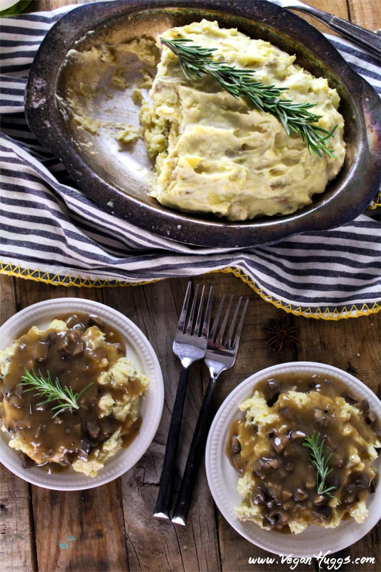 Vegetarian Gravy Recipe For Mashed Potatoes
 Creamy Mashed Potatoes & Savory Mushroom Gravy Vegan Huggs