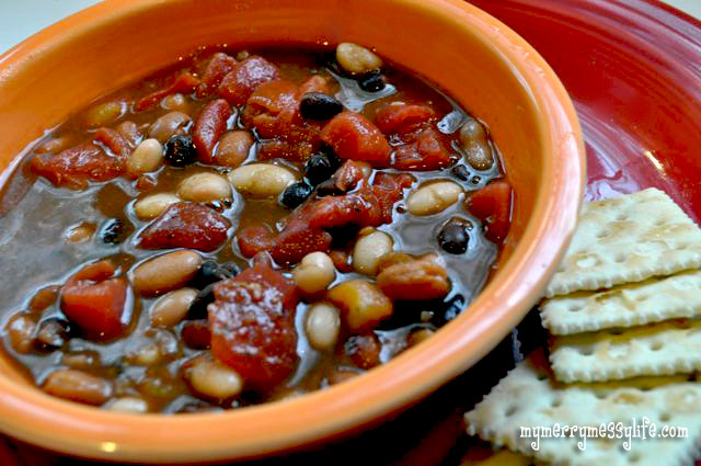 Vegetarian Great Northern Bean Recipes
 Ve arian & Vegan Three Bean Soup recipe My Merry
