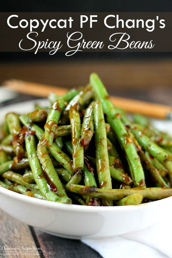 Vegetarian Green Bean Recipes
 Copycat PF Chang s Spicy Green Beans • Domestic Superhero