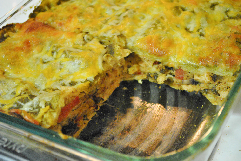 Vegetarian Green Chile Enchiladas
 Ve arian Green Chile Chicken Enchilada Casserole