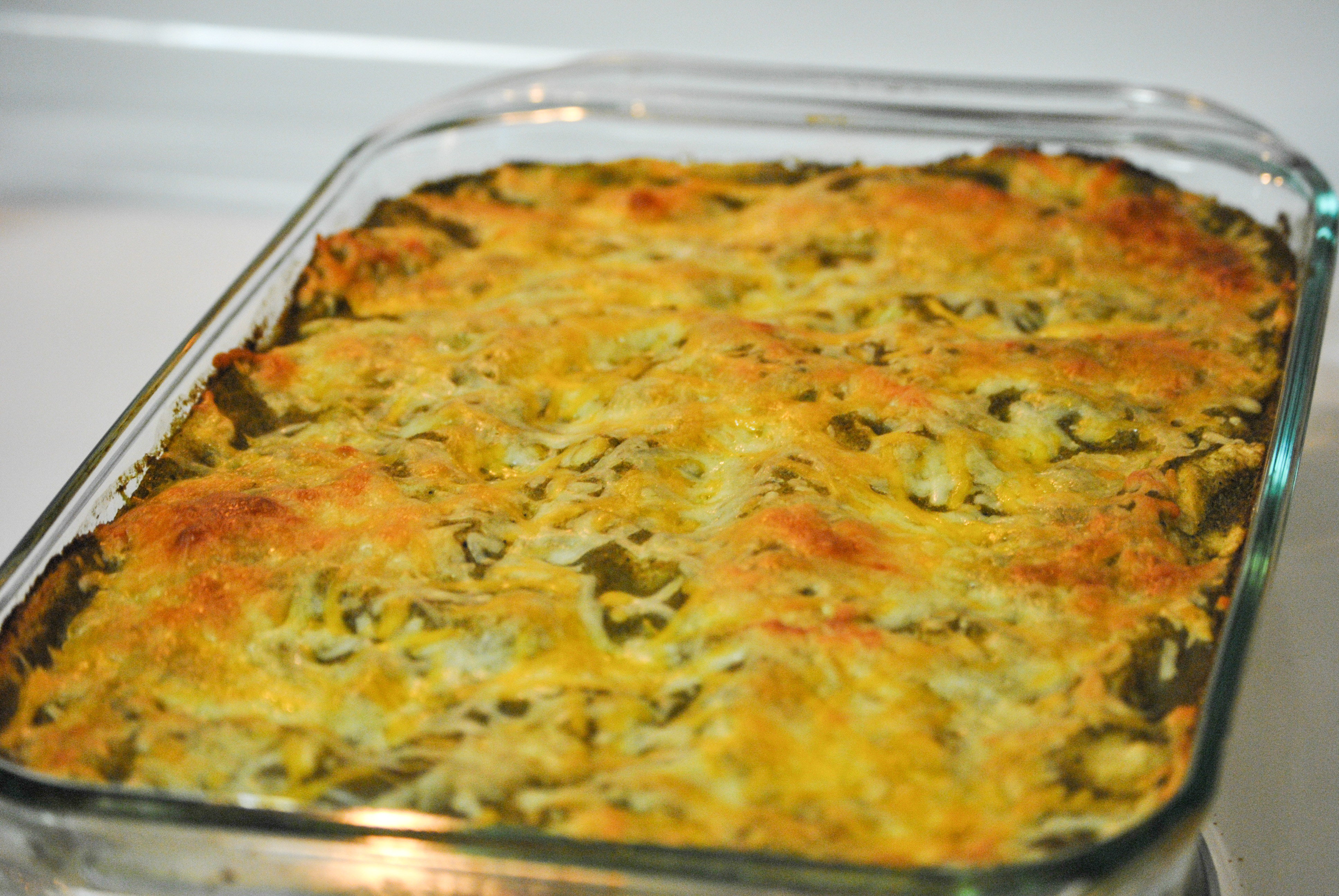 Vegetarian Green Chile Enchiladas
 Ve arian Green Chile Chicken Enchilada Casserole