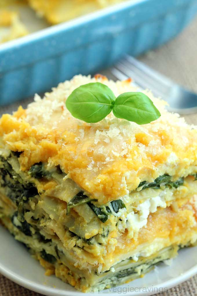 Vegetarian Lasagna Butternut Squash
 Butternut Squash and Spinach Lasagna