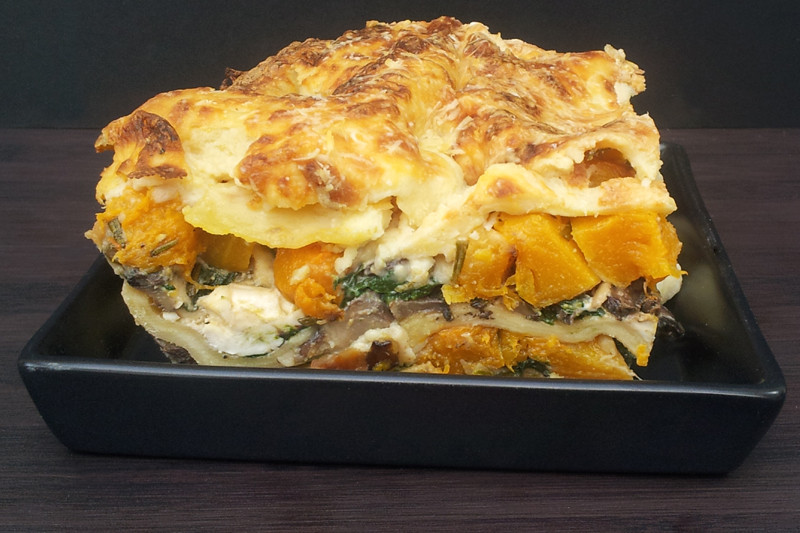 Vegetarian Lasagna Butternut Squash
 Butternut Squash Spinach and Mushroom Lasagna [ve arian]