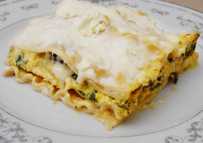 Vegetarian Lasagna With Bechamel Sauce
 Not your nana’s lasagna