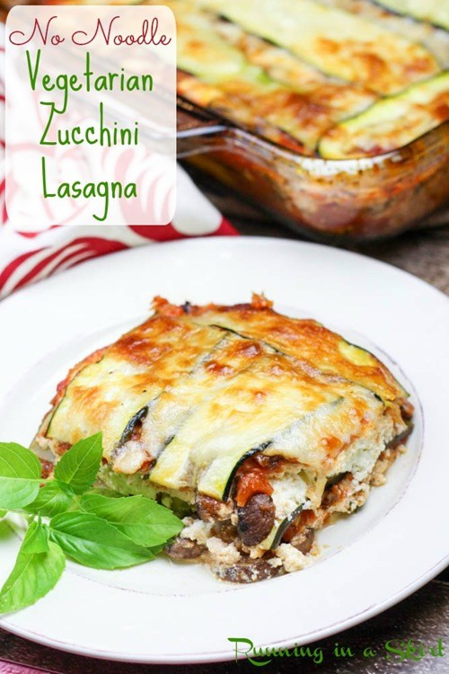 Vegetarian Lasagna With Zucchini
 No Noodle Ve arian Zucchini Lasagna