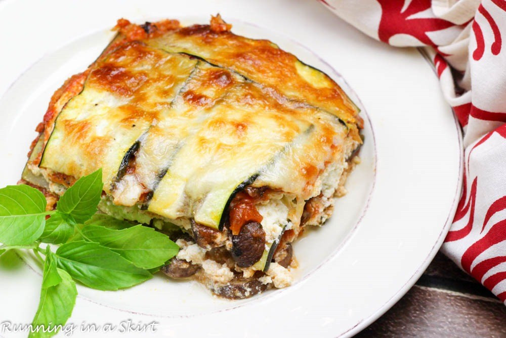 Vegetarian Lasagna With Zucchini Noodles
 No Noodle Ve arian Zucchini Lasagna