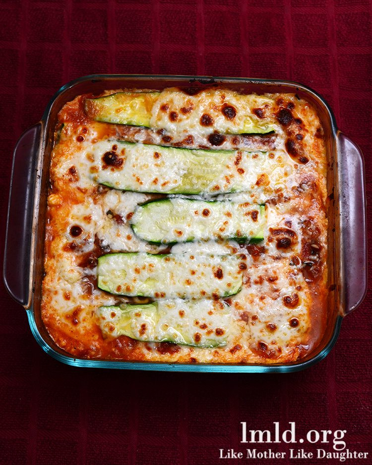 Vegetarian Lasagna With Zucchini Noodles
 Zucchini Lasagna Like Mother Like Daughter