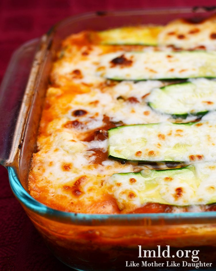 Vegetarian Lasagna With Zucchini Noodles
 Zucchini Lasagna Like Mother Like Daughter