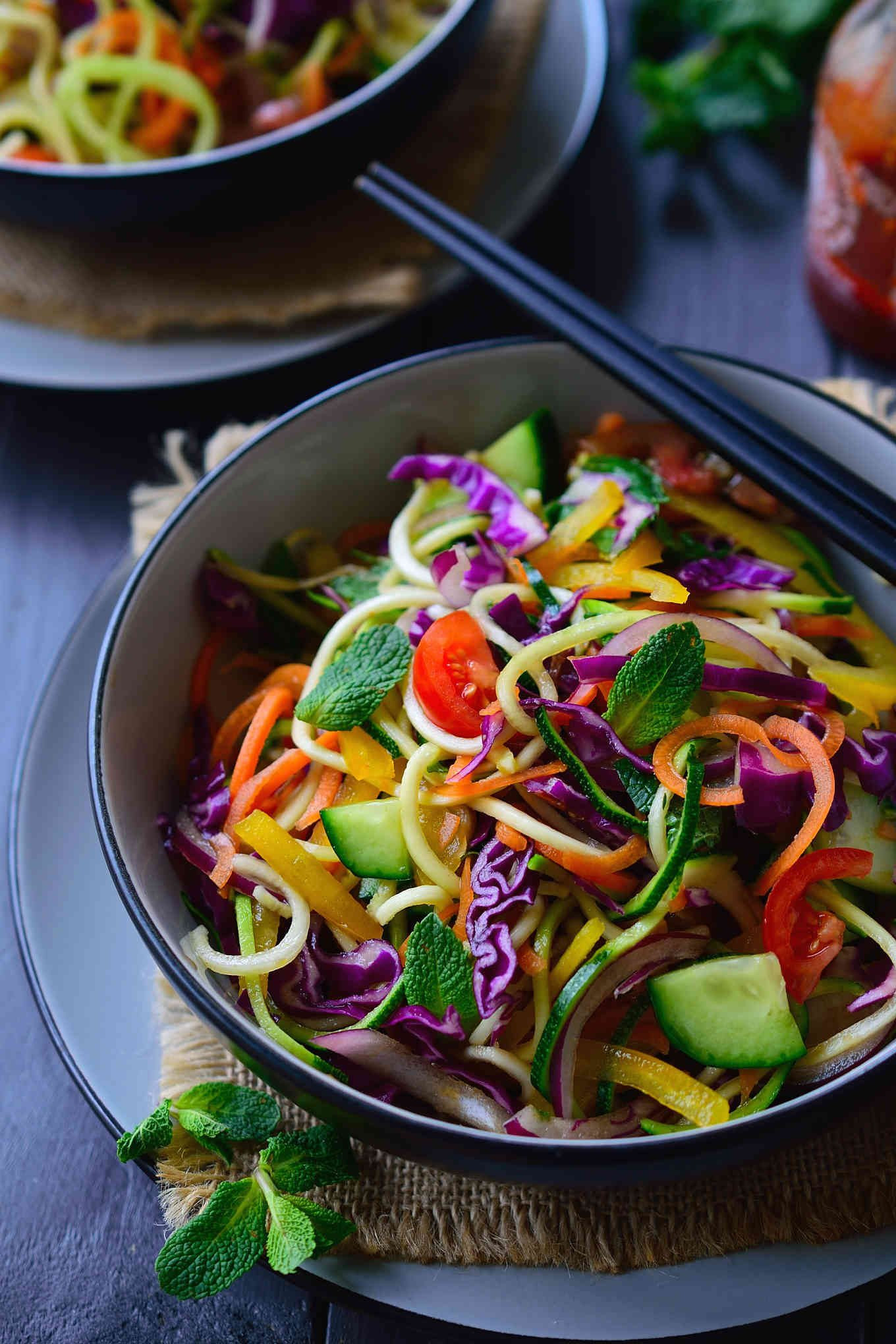 Vegetarian Noodle Recipes
 Raw Vegan Noodles Salad