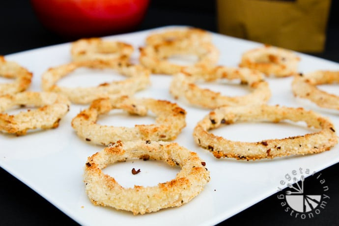Vegetarian Onion Rings
 Baked Seasoned ion Rings vegan gluten free