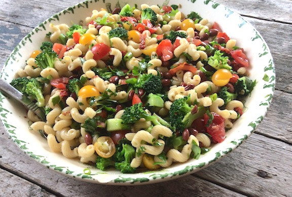 Vegetarian Pasta Salad With Beans
 Pasta Salad with Broccoli Tomatoes and Red Beans