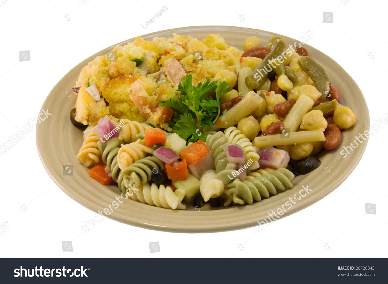 Vegetarian Pasta Salad With Beans
 Ve arian Plate With Pasta Salad Bean Salad And