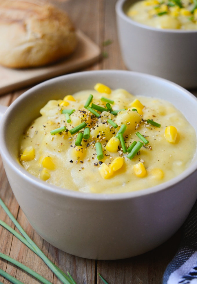 Vegetarian Potato Corn Chowder
 Vegan Potato Corn Chowder