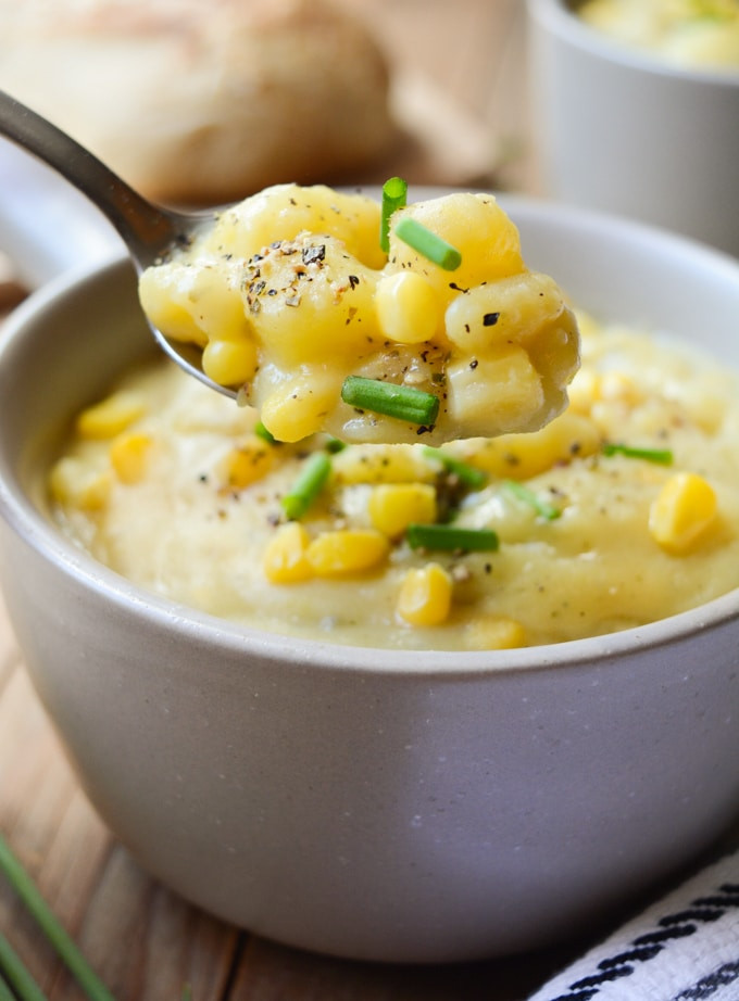 Vegetarian Potato Corn Chowder
 Vegan Potato Corn Chowder